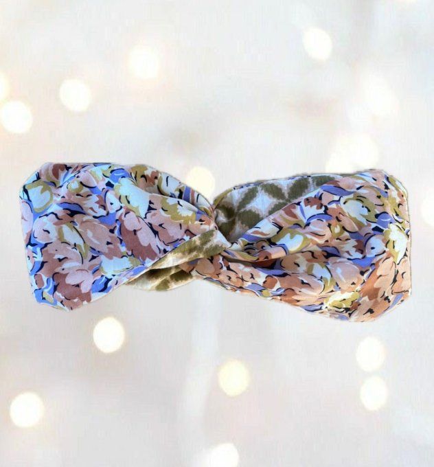 Bandeau Fleuri Rose&Vert 