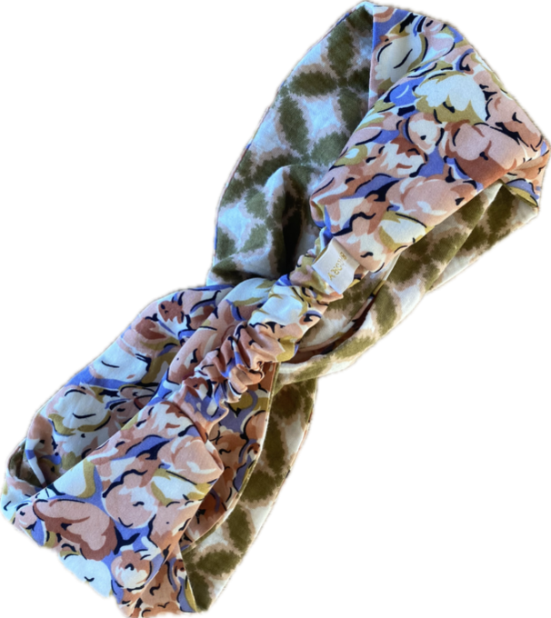 Bandeau Fleuri Rose&Vert 